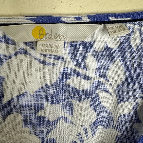 Boden Blue and White Floral Mini Dress - Picture 6 of 13